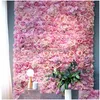 Dekorativa blommor kransar 40x60 cm Silk Rose Flower Wall Home Decoration Artificial For Wedding Romantic Backdrop Decor 210317 DRO DHOPW