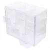 Emballage cadeau Conteneurs alimentaires Boîte de rangement de bijoux Boîte transparente Couvercles carrés Acrylique Mini Organisateur Boîtes