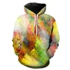 Mannen Hoodies Splash Tie Verven Mannen Vrouwen Mode 3D Gedrukt Sweatshirt Trui Herfst Winter Hip Hop Jassen Unisex Kleding