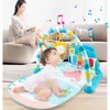 Chocalhos Mobiles Musical Baby Activity Gym Rack Play Mat Kid Tapete Puzzle Tapete Piano Teclado Infantil Playmat Crawling Game Pad Baby Toy Presente 230919