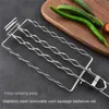 BBQ Tools Accessories Corn Barbecue Rack Sausage Net Clip 304 Stainless Steel Basket Detachable Folding Portable Grilling Mesh Tool 230920