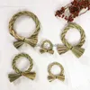 Christmas Decorations 5pcs Japanese Straw Ring Decor Venue Layout Wreath Door Knocker Pendant New Year Thanksgiving Christmas Decoration Accessories HKD230921