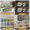 Storage Bottles 1PC Box For Standard Double Layers Adjustable Soda Can Organizer Refrigerator Cabinets Beverage Dispenser