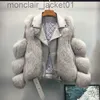 Women's Fur Faux Fur 2023 Pu Leather Faux Fur Motorcycle Jackets Women Fashionable Warm Short Fox Fur Jacket Autumn Winter Ladies Luxury Short Coat J230921