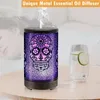 100 ml/3,4 oz 7 kleuren Creatieve Schedel Essentiële Olie Diffuser - Metaal Aromatherapie Ultrasone Cool Mist Luchtbevochtiger met LED-sfeerlicht en Waterloze Auto-Off