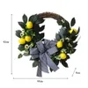 Christmas Decorations Lemon Artificial Flower Garland Door Hanging Ornaments Chrysanthemum Wreaths Christmas Decorations For Festive Party Supplies HKD230921