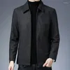 Vestes pour hommes Automne Hiver Hommes Manteau 2023 Hommes Vêtements Haute Qualité Casual Mode Veste À Revers Solide Classique Trenchs Chaquetas