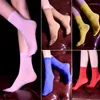 Men's Socks Glossy Color Sheer Nylon Long Knee Stockings Clubwear Erotic Lingerie Hosiery Man Formal Dress Stocking Business