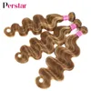 Lace Perstar Highlight Body Wave Human Hair Bundles Brazilian Weave 3 4 Honey Blonde 230920