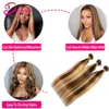 Hair Bulks P4 27 Highlight Bundles Brazilian Bone Straight Human Ombre Honey Blonde For Women 230920