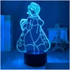 Night Lights 3D Lamp Bleach Yoruichi Shihouin For Bedroom Decor Nightlight Cool Birthday Gift Acrylic Led Light Drop Delivery Lighti Otxvc