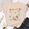 Dames T-shirts Capibara Capybara Tee Dames Streetwear Designer Manga Top Vrouwelijke kleding