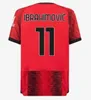 23 24 Maillots de football GIROUD PULISIC 2023 2024 ACc MILANS REBIC THEO REIJNDERS KESSIE DE KETELAERE RAFA LEAO Chemises de football à domicile pour hommes et enfants Uniformi