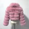 Womens Fur Faux Fur r982 Multi Color Winter Womans Real Fur Coat Estilo Curto Slim Fit Zipper Moda Real Fur Jacket Mulher 230920