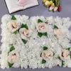 Decorative Flowers Rose Wedding Decoration Artificial Flower Wall Panel 40x60CM Baby Shower Backdrops With Home Decor