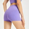 Yoga Outfit Femmes Taille Haute Gym Serré Peach BuLift Compression Extensible Doux Nervuré Short De Course