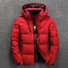 남자들 다운 파카스 남자 겨울 다운 재킷 후드 겨울 따뜻한 남자 코트 캐주얼 가을 스탠드 칼라 더 두꺼운 모자 화이트 오리 파카 남성 230921