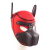 Kostymtillbehör unisex sexig valp masker cosplay kostymer svamp öppen munhål hund huvudbonad full ansikte mask huva för halloween fest