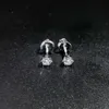 Fabriksanpassade grossistkvinnor Män S925 Silver 9K 14K 18K Gold 6 Prongs D VVS 3mm till 10 mm Moissanite Diamond Ear Studs örhängen