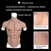 Göğüs Formu Dokier Silikon Gerçekçi Sahte Sahte Kas Göbek Vücudu Cosplayers için Yapay Simülasyon Kas Göğüs Adam Crossdressers 230920