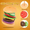 Keepsakes Montessori Wooden Burger Stacking Toddlers and Kids Preschool Educational Fine Motor Skill Toy 230920을위한 장난감