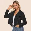 Vestes Femmes Automne Hiver Femme Veste Streetwear PU Style européen Zipper Moto Biker Femme Manteau