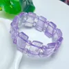 Strand Natuurlijke Lavendel Amethist Bangle Armband Genezing Mode Reiki Kristal Man Vrouw Fengshui Sieraden Verjaardagscadeau 1pcs 12x22mm