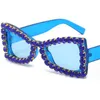 Hip Hop lunettes de soleil femmes papillon lunettes de soleil diamant cerclé Adumbral Anti-UV lunettes lunettes brillant balle fête drôle ornemental