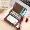 Money Clips Fashion Genuine Leather Men Wallet Small Mini Card Holder Male Wallet Front Pocket Slim Wallet for Men Retro Purse High Quality Q230921