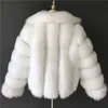 Women's Fur Faux Fur Mongolian Fur Coat Women Silver Grey Faux Fur Jacket Thick Warm Fluffy Winter Outerwear Office Lady Artificial Fur Coats T230921