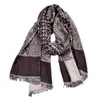 Scarves 195cm65cm Winter Scarf Men Ethnic Paisley Style Male Navy Cotton Linen Knitted Tassel 230921