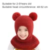 Berretti Cappelli Autunno Inverno Cappello da bambino Pompon in maglia Berretto da bambino per ragazza e ragazzo Sciarpa Doppia fodera calda 230920