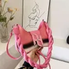 Bolso cruzado para mujer, nueva moda, bolso de hombro con textura, tejido en contraste de color a la moda, giros de masa frita, cinturón para el hombro, bolso para las axilas