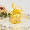 Wrap Prezent 50pcs/Set Eid Mubarak Chocolate Candy Box Laser puste DIY Ramadan Dekoracyjne skrzynie dekoracyjne z zapasami na imprezę wstążkową