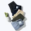 Herr shorts 5 färger sommarlast bomull mode stor pocket street trend rak knä längd svart khaki grön grå