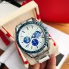 2024 New Three Stitches Luxury Mens Watches Quartz 시계 최고 브랜드 핫 시계 스테인레스 스틸 스트랩 남성 패션 액세서리 스타일 OME01