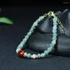 Link pulseiras jade azul água partição pulseira diy design para namoradas xiaofu marca acessórios generoso presente clássico