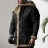 Mens Fur Faux Men Autumn Winter Thicken Warm slim fit Hooded Jackets Outwear Hip Hop Coat Male Teen Casual Jacket Colorful S5XL 230921