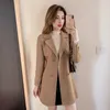 Mulheres Trench Coats Deerskin Veludo Windbreaker Casaco Mulheres Primavera Outono Double-breasted Overcoat Coreano Casual Slim Médio a Longo