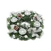 Juldekorationer Nytt guld Silver Purple Christmas Wreath Candlestick Ribbon Christmas Advent Pine Cone Bow Ribbon Wreath Home Decoration HKD230921