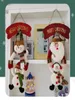 Dekorativa föremål Figurer 2pce 2023 Juldekorationsdörr hängande hängsmyckel Noel Gingerbread Man Santa Claus Hanger Merry Xmas 230921