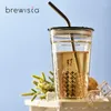 Water Bottles Brewista Mugs Drinkware Type Double Wall Glass Tumbler With Straw Coffee Cup