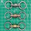 Key Rings 1Piece Titanium/Red Copper/Brass Removable Keyring Quick Release Keychain Dual Detachable Key Ring Pull-Apart Key Rings 230921