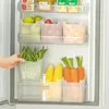 Garrafas de armazenamento geladeira alimentos frescos caixa geladeira porta lateral frutas vegetais tempero caso recipiente cozinha organizador balde