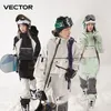 Skiing Suits VECTOR Ski Jacket Men s and Women s Single Board Double Loose Warm Windproof Waterproof Professional 230920