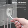 Portaspazzolino ONEUP Tazze magnetiche Portaspazzolino Portaoggetti da muro Dispenser automatico di dentifricio impermeabile per accessori da bagno Set 230921