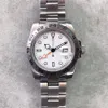 ST9 MENS Titta på Silver Dial GMT Justerbar hand Mekanisk automatisk rörelse Självlindande rostfritt stål Wristwatches 904L314C