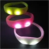 Other Festive Party Supplies Led Flashing Wristband Wrist Band Vocie Control Bracelets Sound Activated Glow Bracelet For Clubs Concert Dhyot