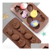 Baking Moulds 8 Grid Easter Sile Mod Fondant Molds 3D Diy Bunny Egg Shapes Chocolate Jelly And Candy Cake Mold Sn3350 Drop Delivery Dhcnp