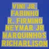 2021 BRASIL National Team R Firmino Soccer Nameset Anpassa namn A-Z-nummer 0-9 Tryck Fotbollsspelare Font Patch2631